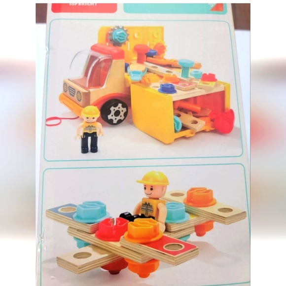 NEW Topbright - Foldable Work Bench Truck (120312) Building Toy SET Wooden Toys - Picture 2 of 5